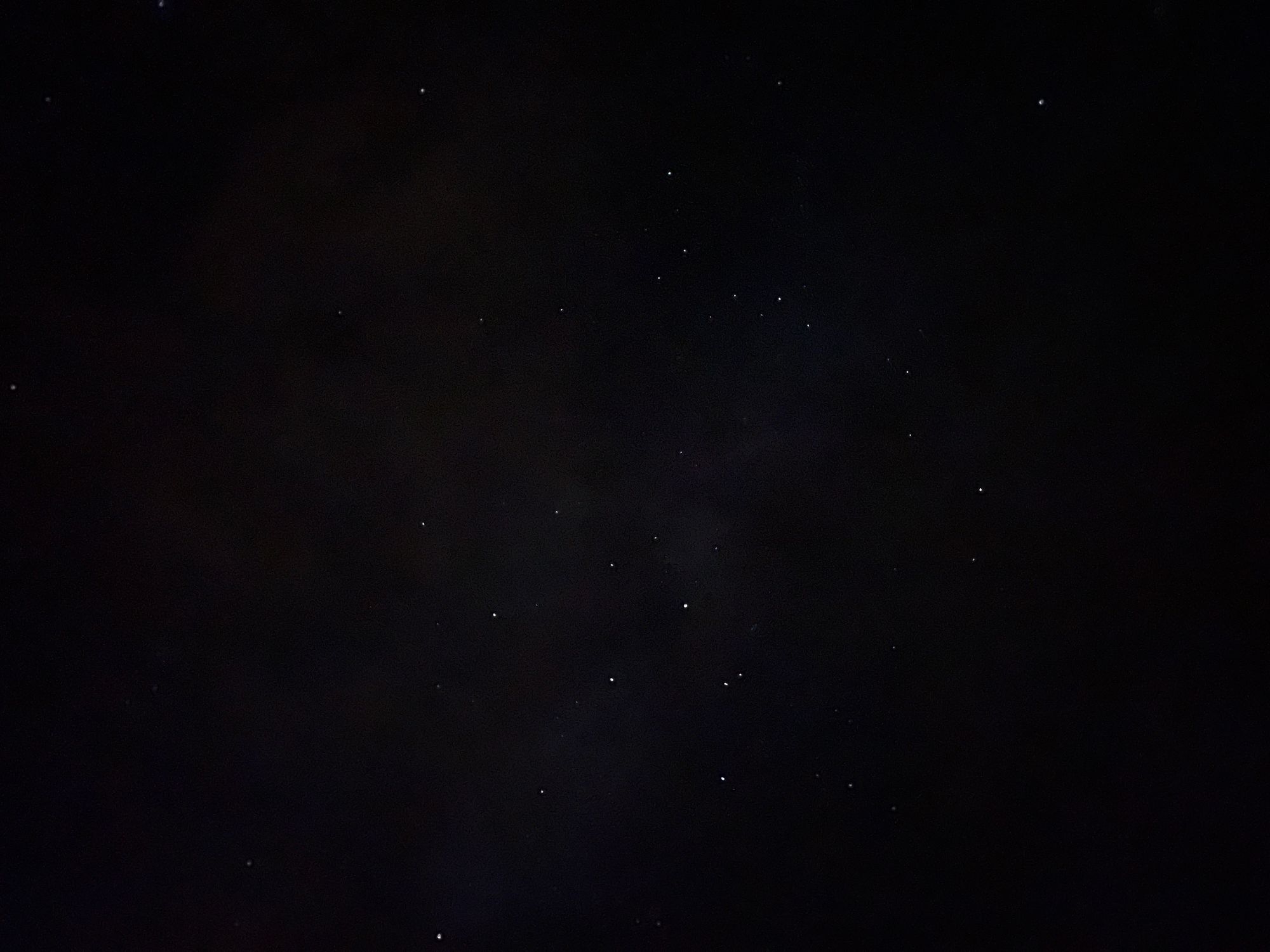 It's a bit hard to see, but the Milky Way's up there somewhere.